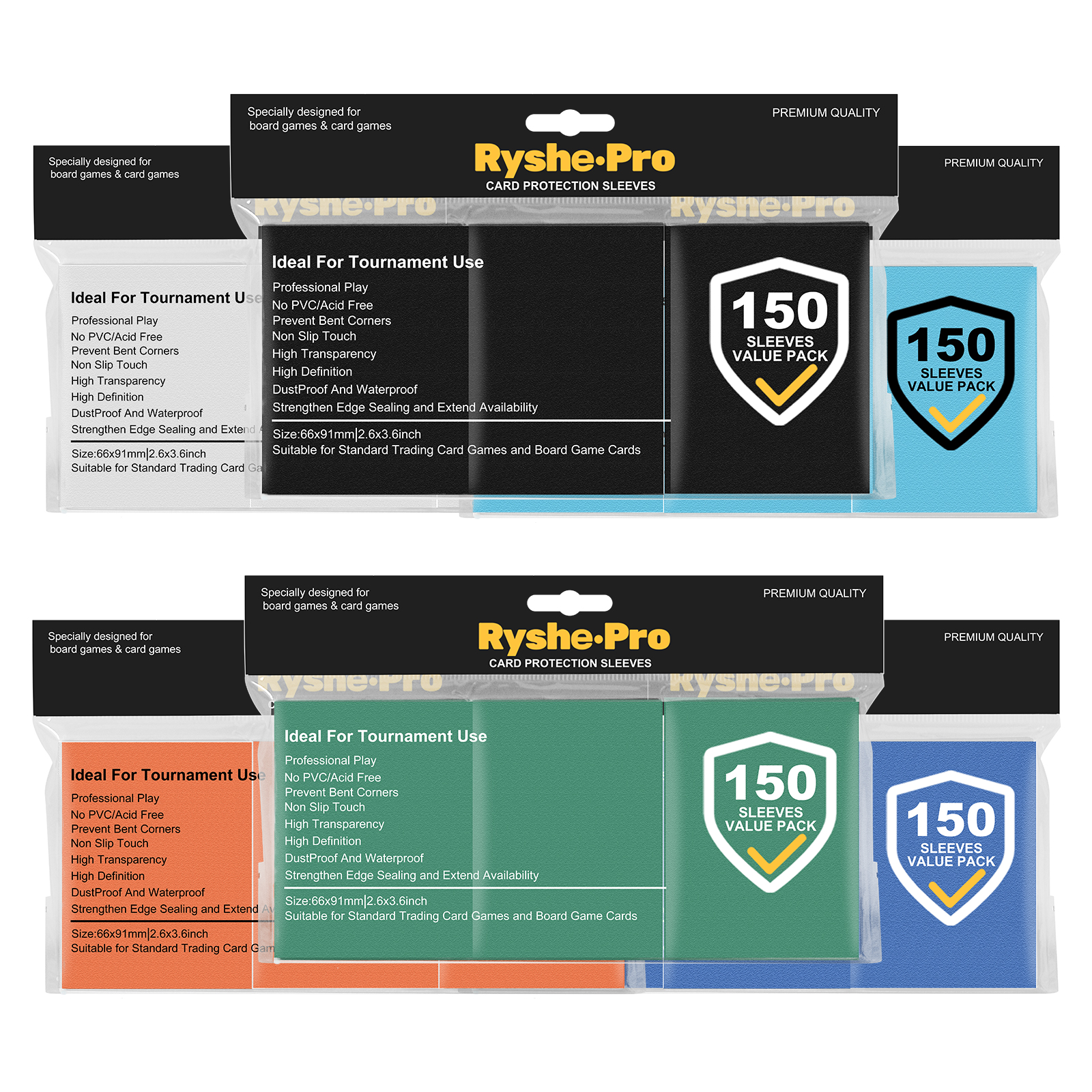 Card Penny Sleeve - 150Pcs 66*91mm Premium Card Sleeves Compatible