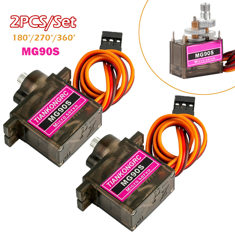 2PCS MG90S Full Metal Gear Mic - Model Airplane Plastic avaliação e preço