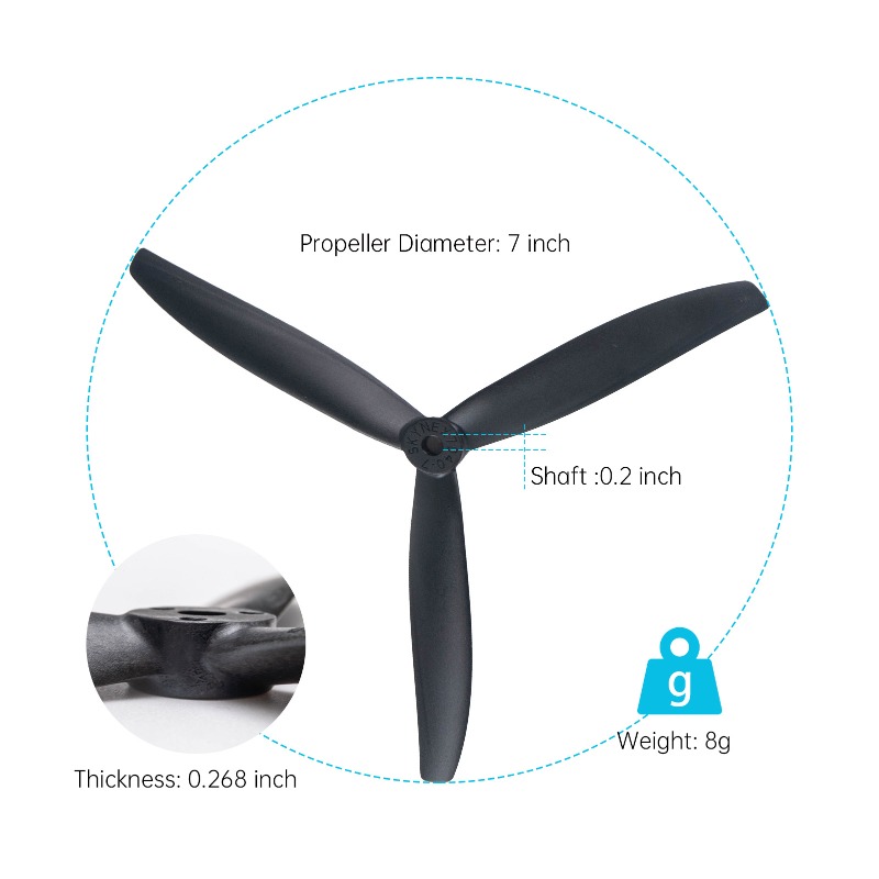 7X4X3 7040 Propeller 7-Inch Bl - Model Airplane Plastic avaliação e preço