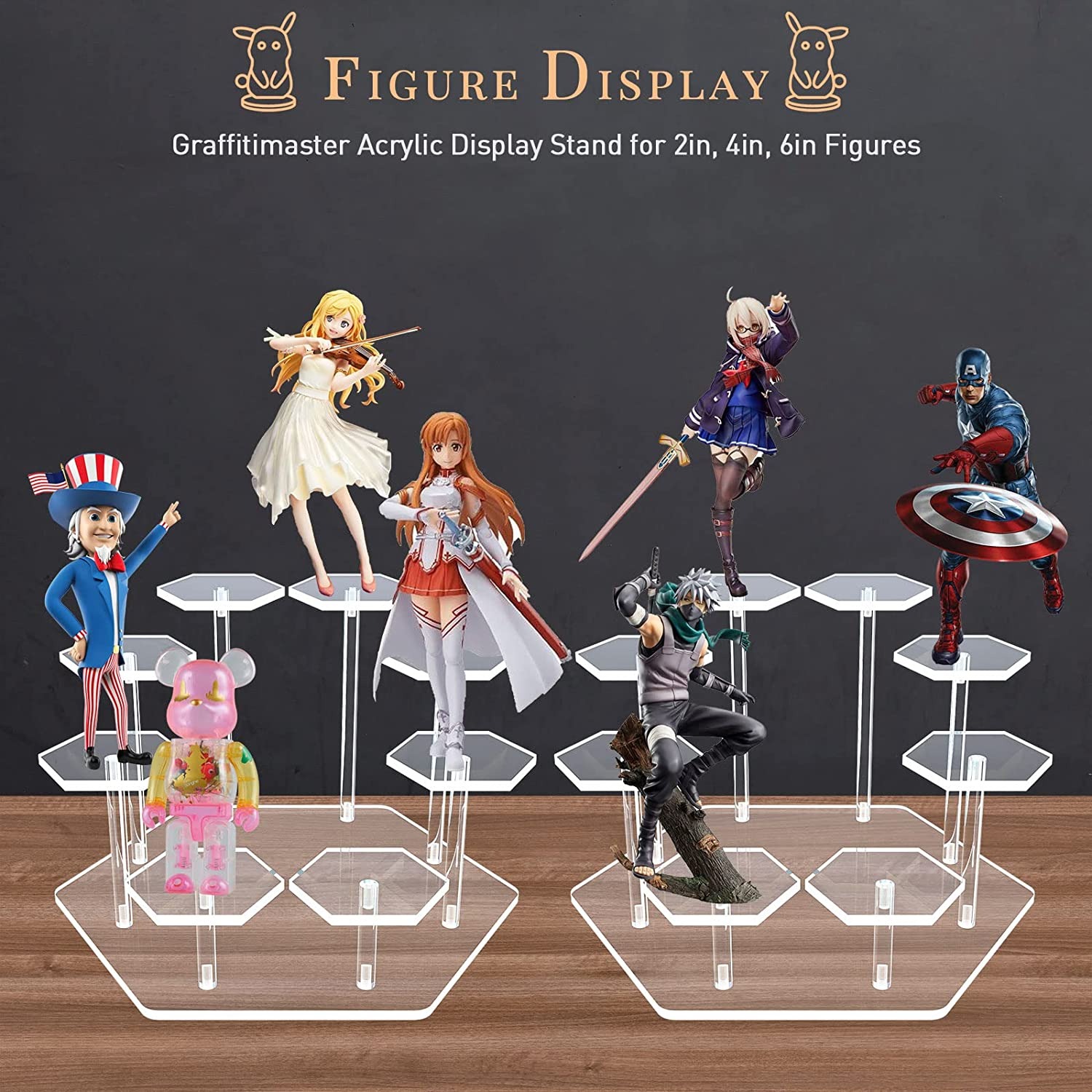 8/9 Tier Acrylic Display Stand - Pop Display Shelf avaliação e preço