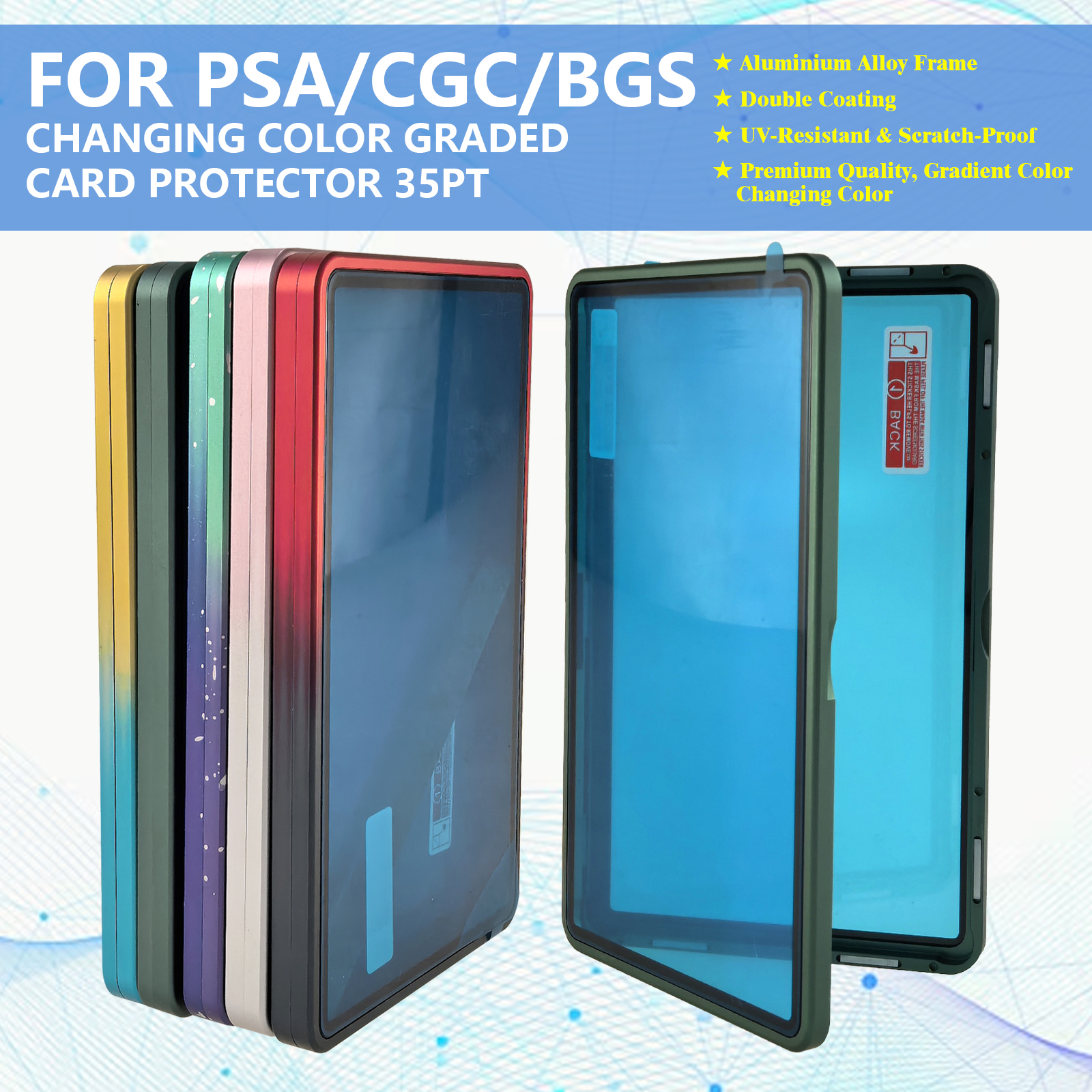Gradient Color Aluminum Alloy  - Graded Card Display avaliação e preço