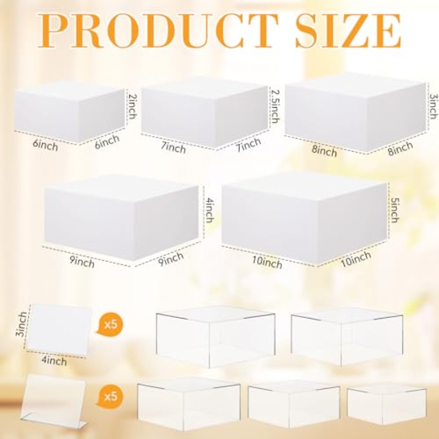 Buffet Risers Set of 10 Acryli - Display Risers Set avaliação e preço