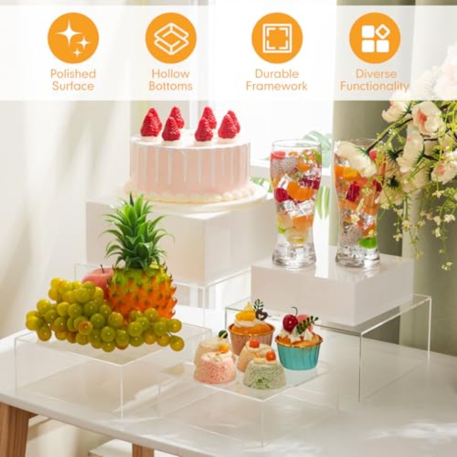 Buffet Risers Set of 10 Acryli - Display Risers Set avaliação e preço