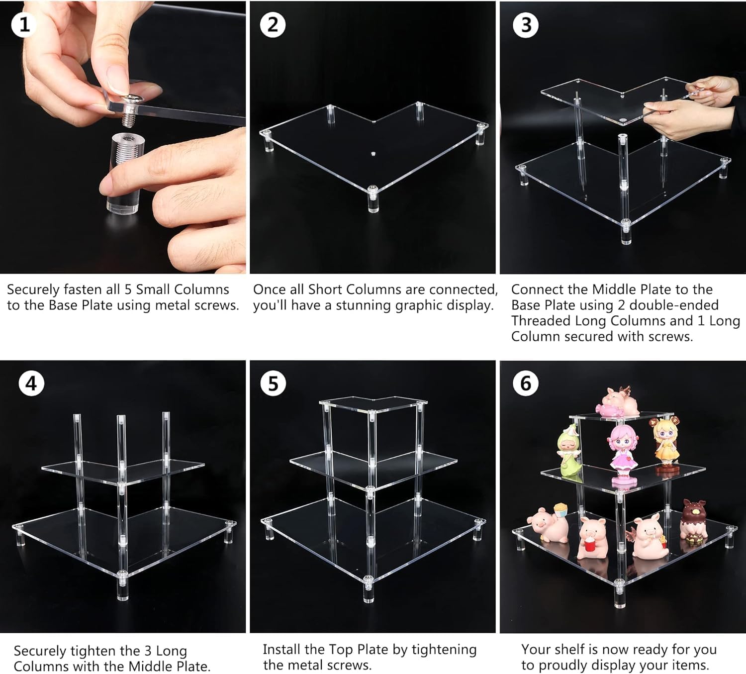 3 Tier Acrylic Display Riser,  - Pop Display Shelf avaliação e preço