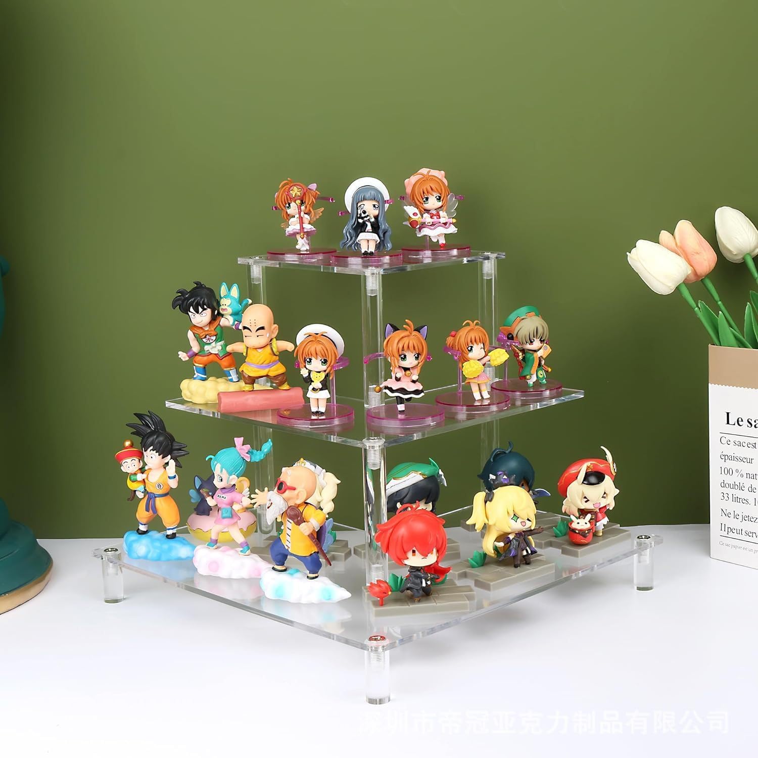 3 Tier Acrylic Display Riser,  - Pop Display Shelf avaliação e preço