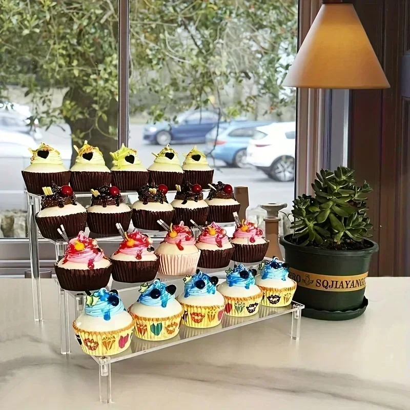 1-4 Tier Acrylic Display Stand - Pop Display Shelf avaliação e preço