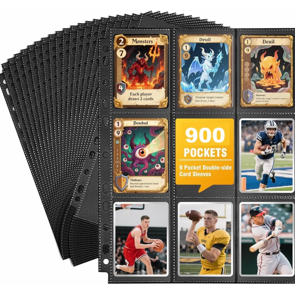 50Pack 900 Pockets Trading Car - Trading Card Binder avaliação e preço