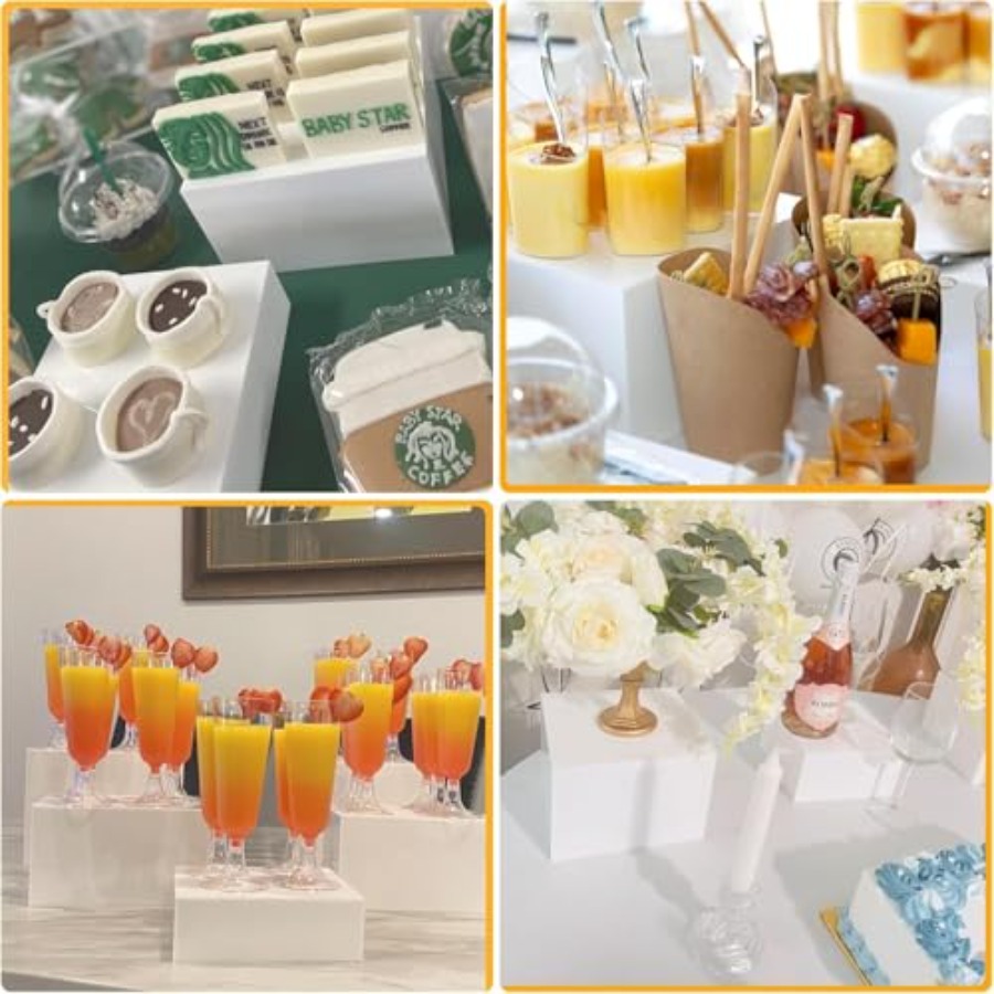 Large Buffet Risers Set of 4 D - Display Risers Set avaliação e preço