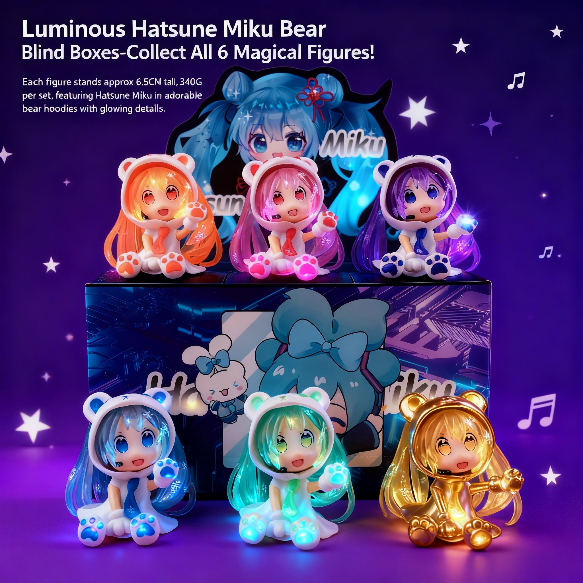 Glow in the Dark Hatsune Miku  - Capsule Toy Gashapon avaliação e preço