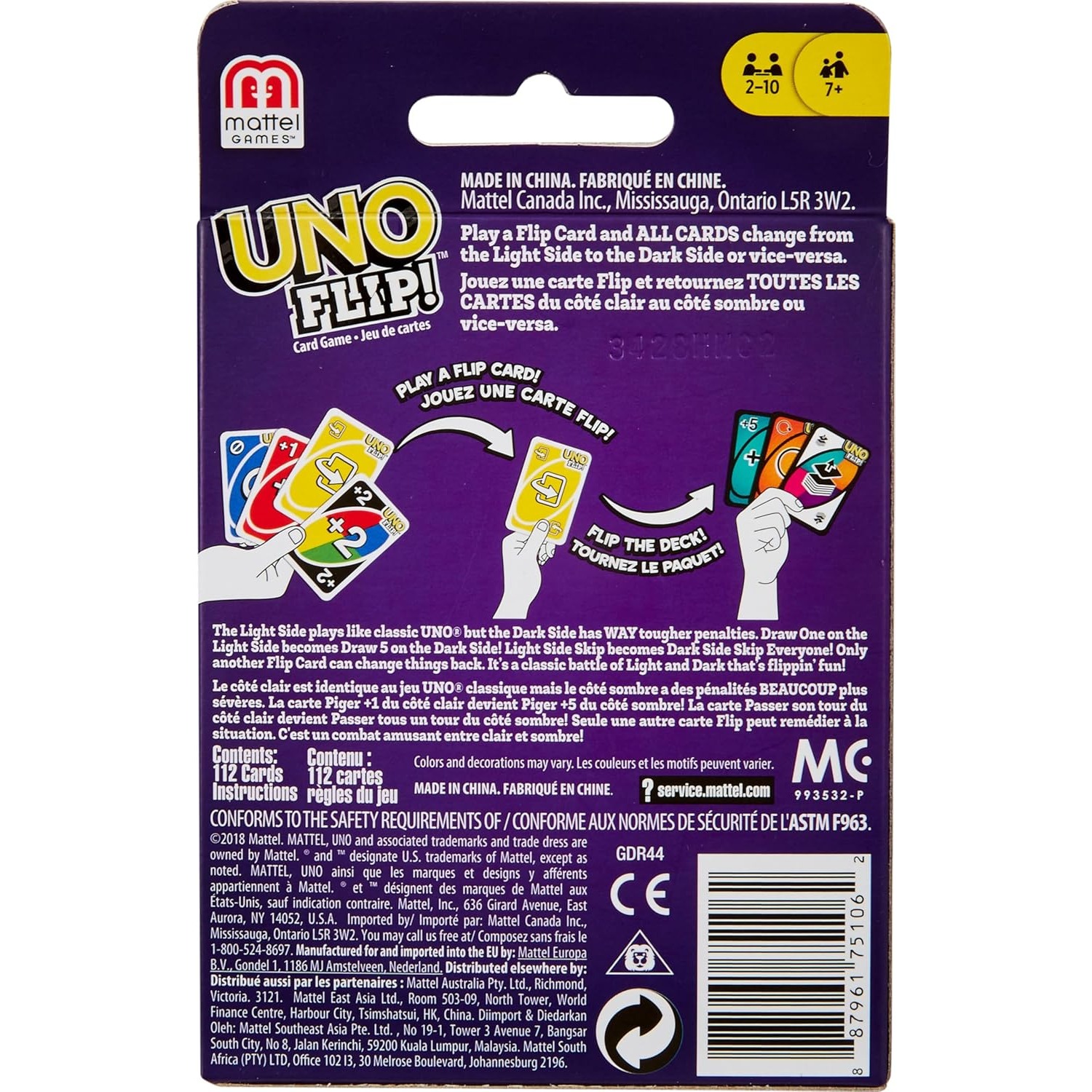 100% Original Mattel UNO Flip  - Graded Card Display avaliação e preço