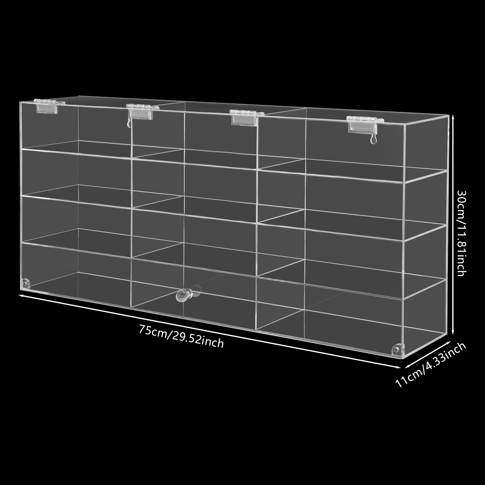 4 Tiers Wall Mounted Toy Displ - Display Case Acrylic avaliação e preço
