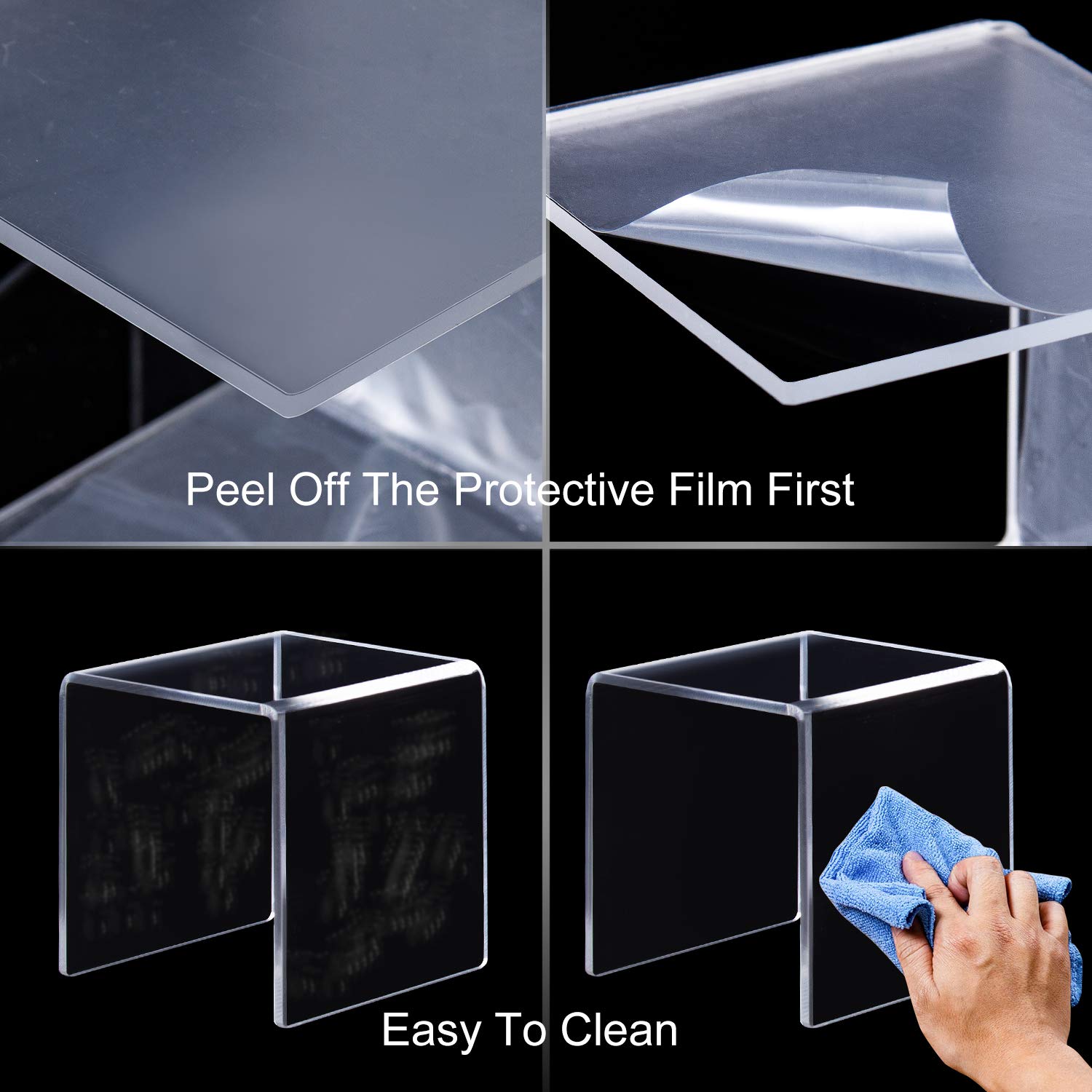 U Shape Acrylic Display Risers - Pop Display Shelf avaliação e preço