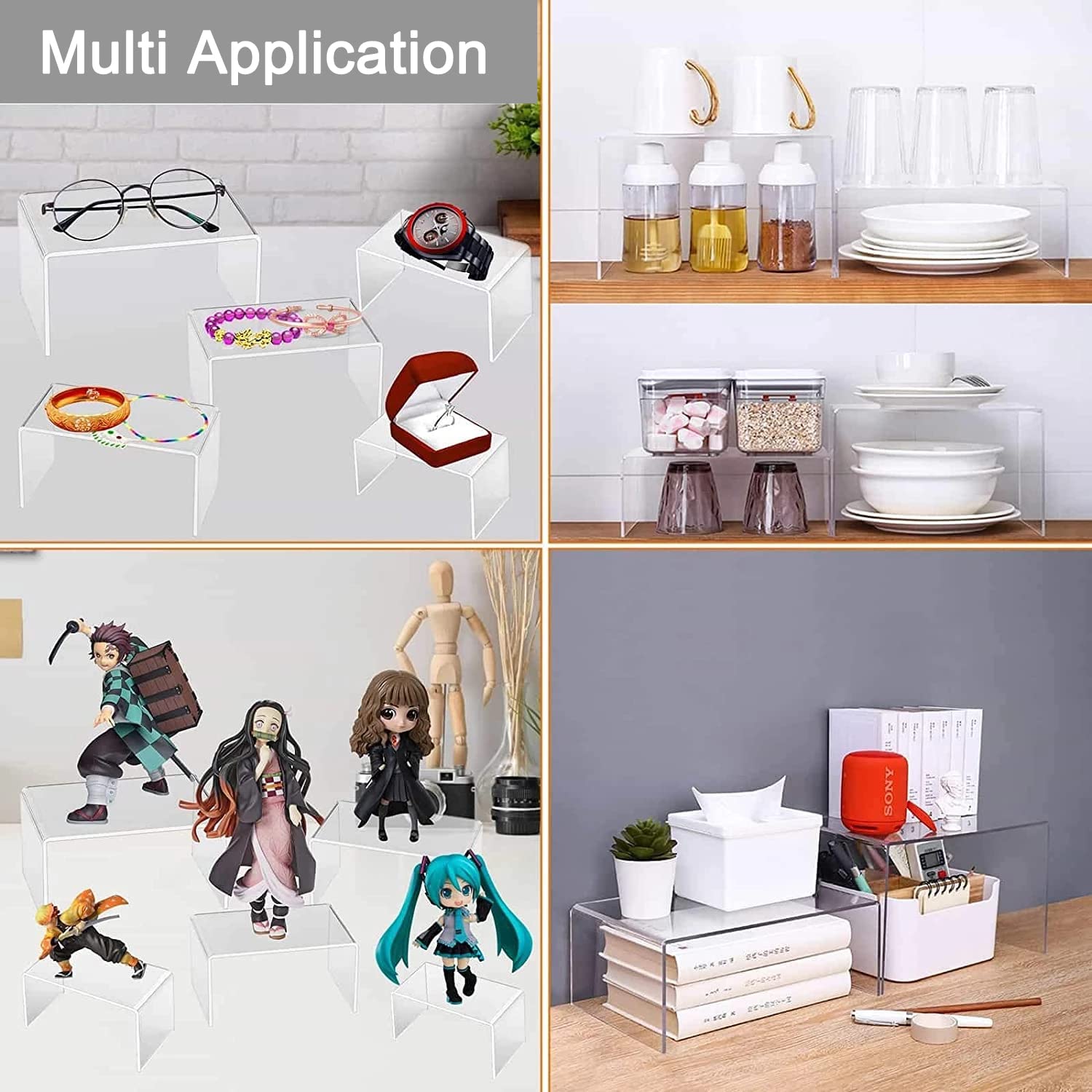 U Shape Acrylic Display Risers - Pop Display Shelf avaliação e preço