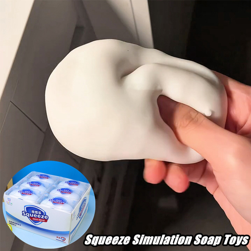 Soft Fake White Soap Squishy S - Fidget Cube Original avaliação e preço