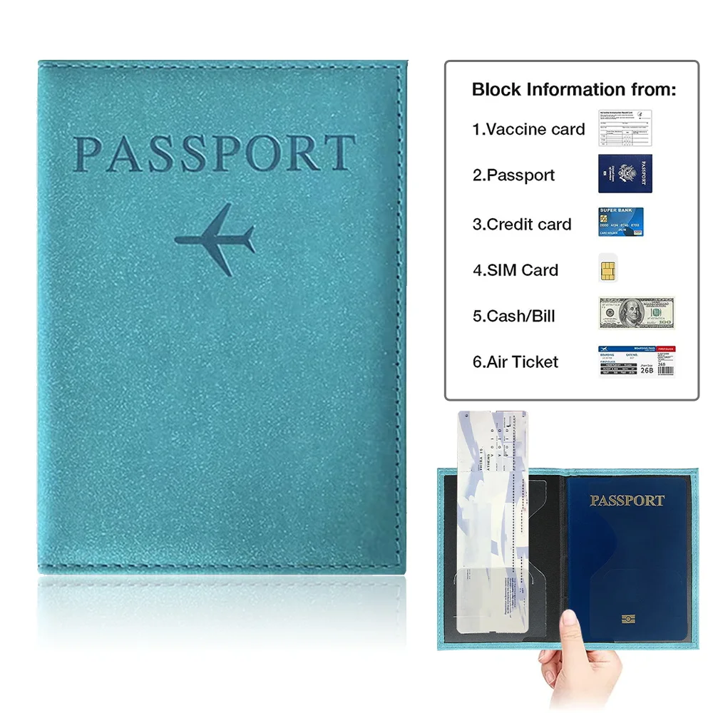 Passport Cover Blue Color Pu P - Card Top Loader avaliação e preço
