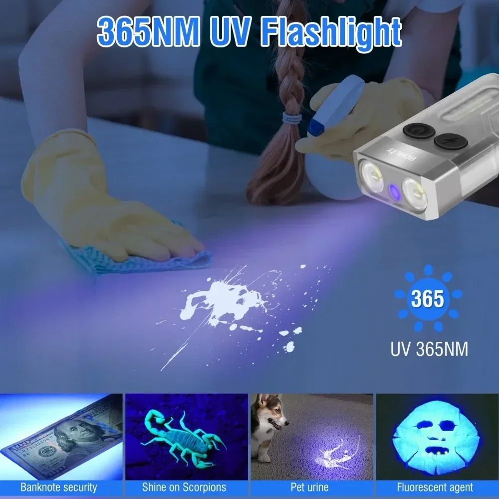 BORUiT V10 Keychain UV LED EDC - Fidget Cube Original avaliação e preço