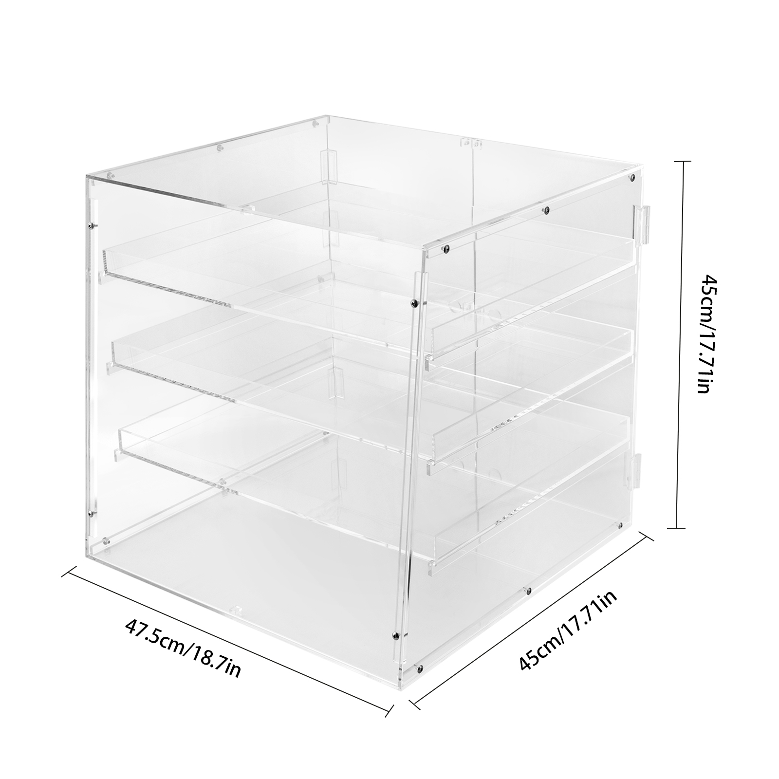 18.7×17.71×17.71inch 3-tier Ac - Display Case Acrylic avaliação e preço