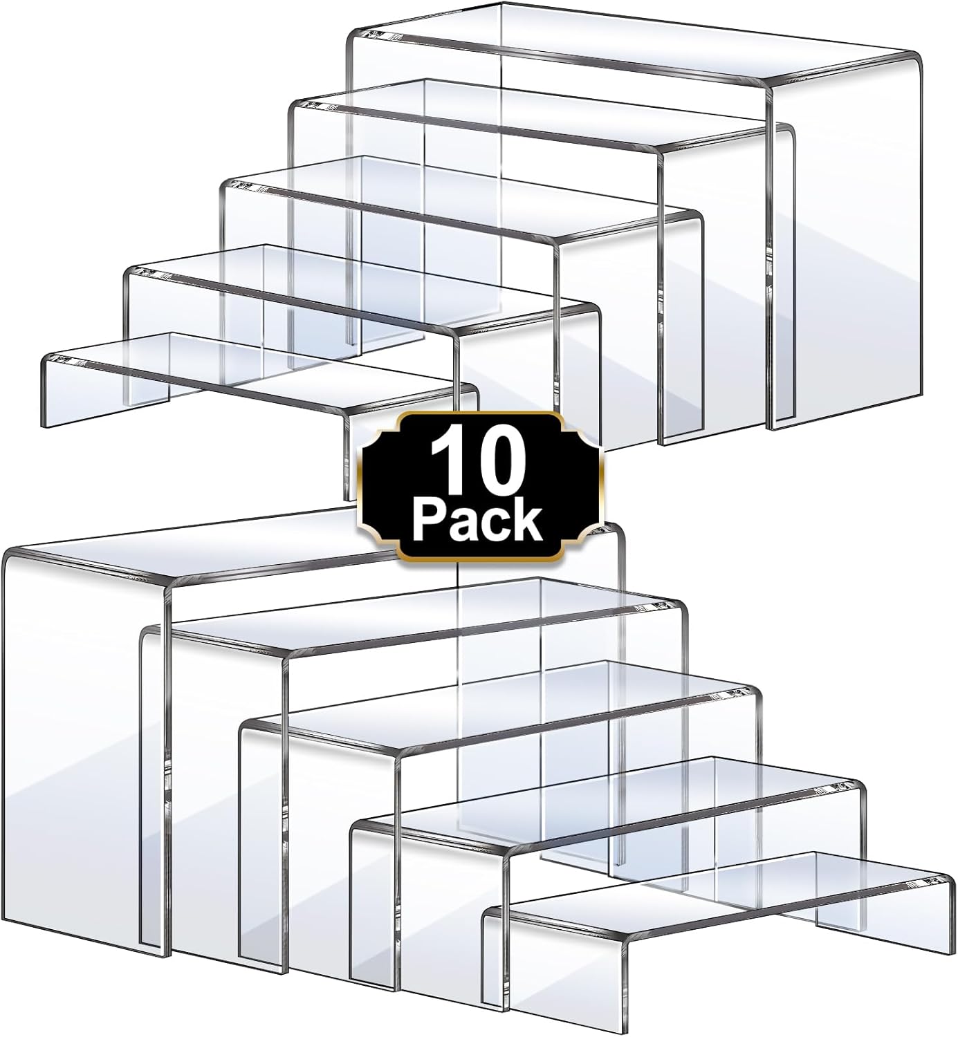 Acrylic Risers 10 Pcs 2 Set Di - Display Risers Set avaliação e preço