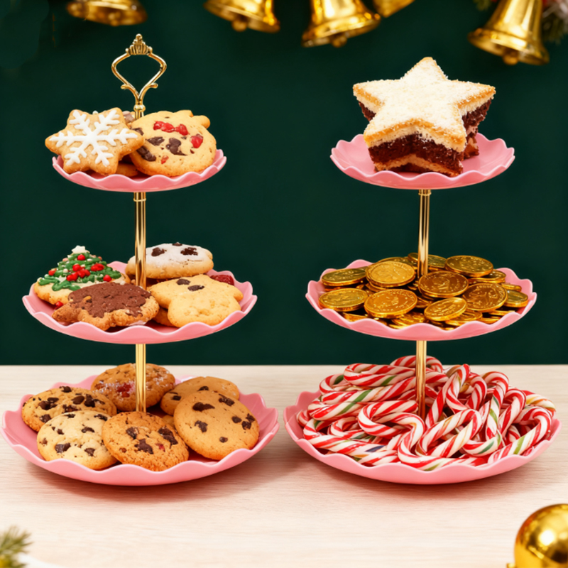 2/5pcs luxury pink cake rack d - Display Risers Set avaliação e preço