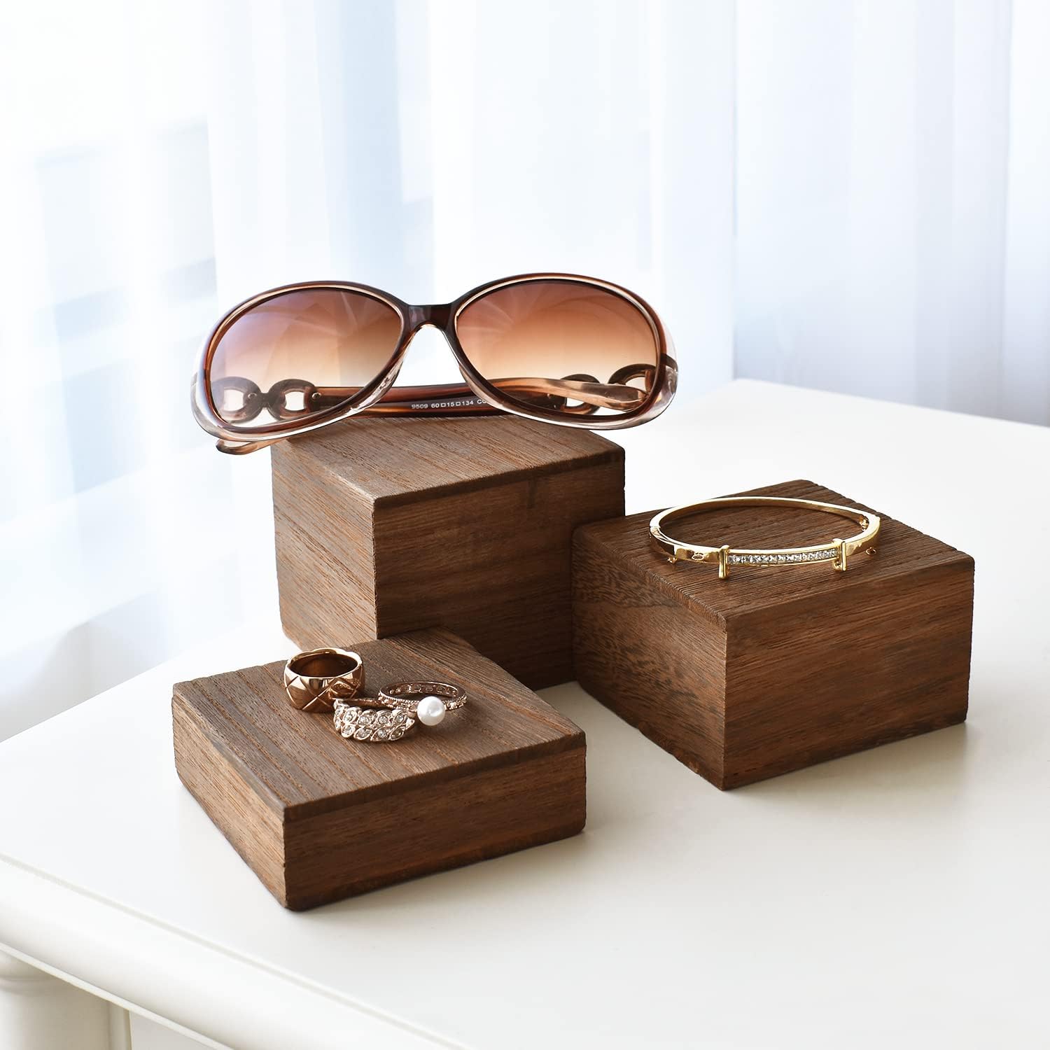 Wooden Display Risers Set - 3  - Display Risers Set avaliação e preço