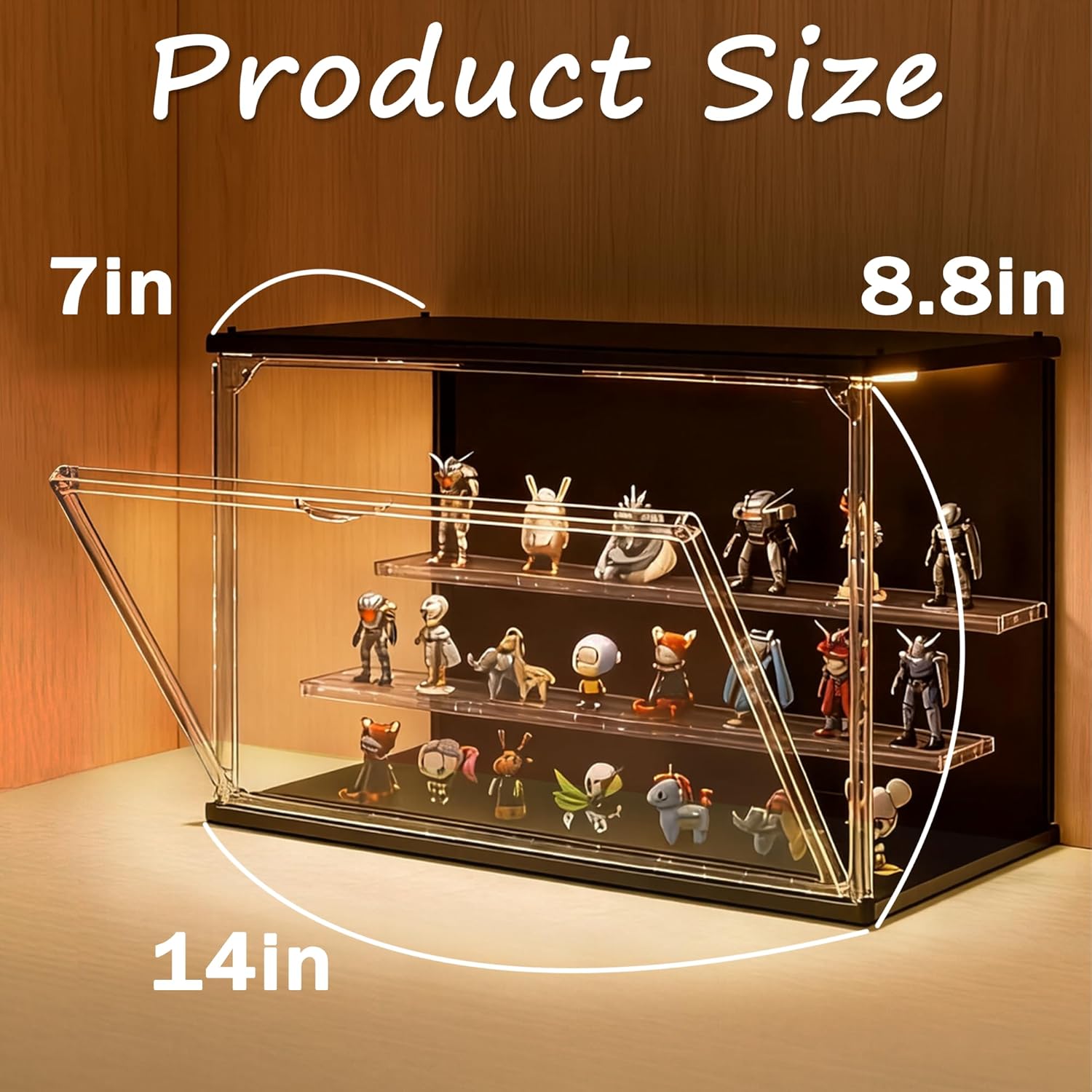 3-Tier Stackable LED Display C - Display Case Acrylic avaliação e preço