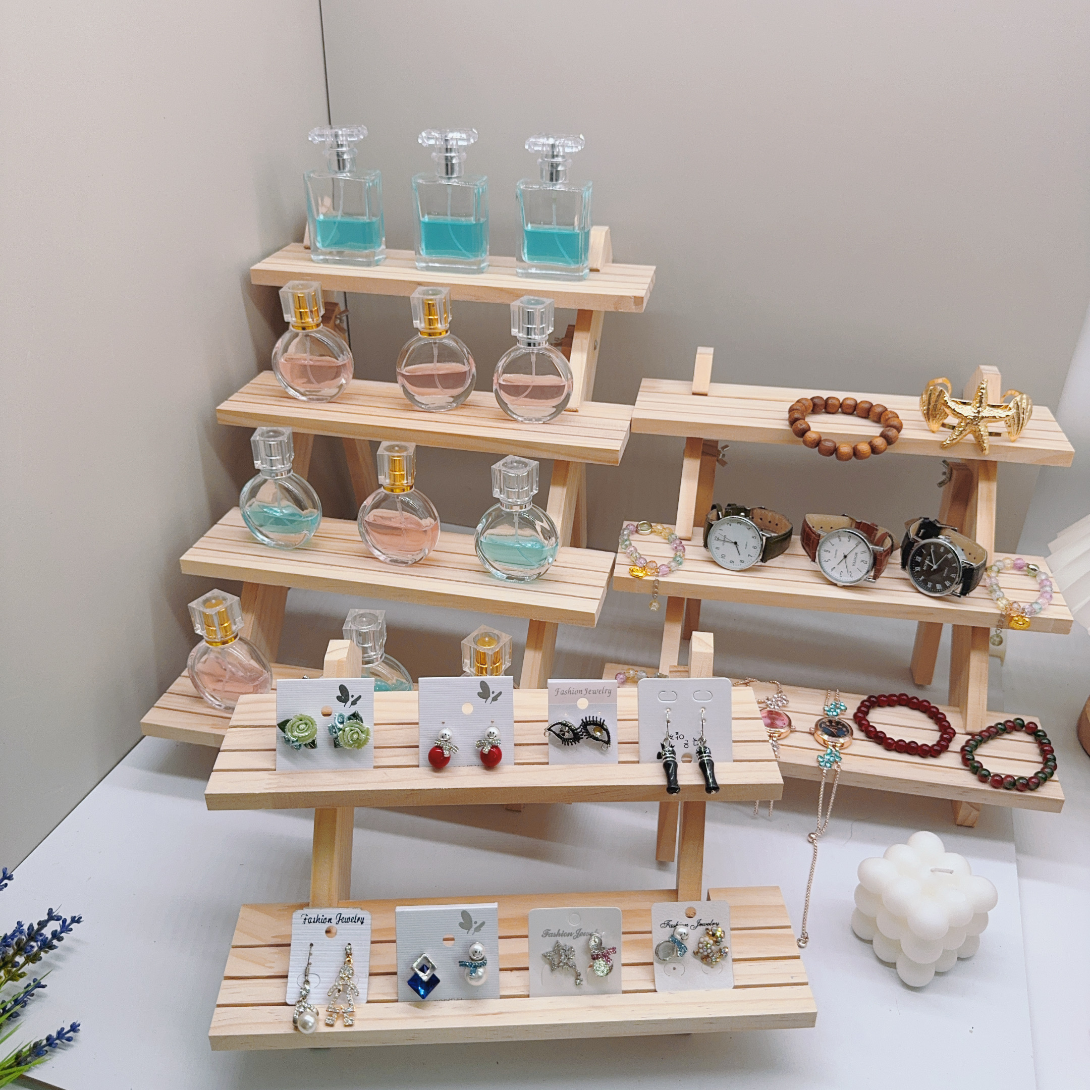 Ear Stud Holder Riser Multi-ti - Display Risers Set avaliação e preço